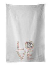 Load image into Gallery viewer, Schnauzer #4 LOVE White Kitchen Towel Set of 2