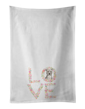Load image into Gallery viewer, Staffordshire Bull Terrier Love White Kitchen Towel Set of 2 Dish Towels