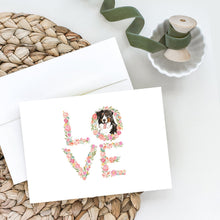 Load image into Gallery viewer, Bernese Mountain Dog Love Greeting Cards -  Blank Note Cards – 8-Pack of Artist-Designed Cards with Envelopes