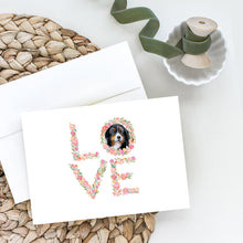 Load image into Gallery viewer, Bernese Mountain Dog #2 Love Greeting Cards -  Blank Note Cards – 8-Pack of Artist-Designed Cards with Envelopes