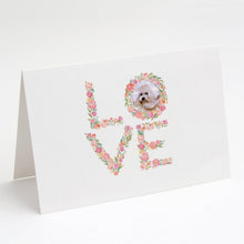 Load image into Gallery viewer, Bichon Frise Love Greeting Cards -  Blank Note Cards – 8-Pack of Artist-Designed Cards with Envelopes