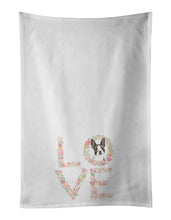 Load image into Gallery viewer, Boston Terrier Love White Kitchen Towel Set of 2 Dish Towels