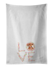 Load image into Gallery viewer, Dachshund Love White Kitchen Towel Set of 2 Dish Towels