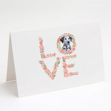 Load image into Gallery viewer, Dalmatian Puppy Love Greeting Cards -  Blank Note Cards – 8-Pack of Artist-Designed Cards with Envelopes