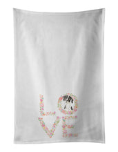 Load image into Gallery viewer, English Pointer Love White Kitchen Towel Set of 2 Dish Towels