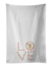 Load image into Gallery viewer, Goldendoodle Love White Kitchen Towel Set of 2 Dish Towels