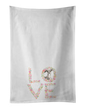 Load image into Gallery viewer, Italian Greyhound Love White Kitchen Towel Set of 2 Dish Towels