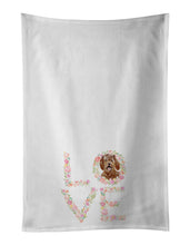 Load image into Gallery viewer, Labradoodle Love White Kitchen Towel Set of 2 Dish Towels
