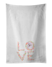 Load image into Gallery viewer, White Standard Poodle Love White Kitchen Towel Set of 2 Dish Towels