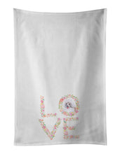 Load image into Gallery viewer, White Poodle Love White Kitchen Towel Set of 2 Dish Towels