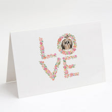 Load image into Gallery viewer, Shih Tzu Love Greeting Cards -  Blank Note Cards – 8-Pack of Artist-Designed Cards with Envelopes
