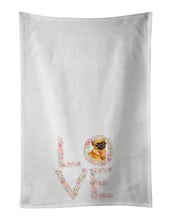 Load image into Gallery viewer, Small Brabant Griffon Love White Kitchen Towel Set of 2 Dish Towels