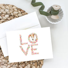 Load image into Gallery viewer, Wirehaired Fox Terrier Love Greeting Cards -  Blank Note Cards – 8-Pack of Artist-Designed Cards with Envelopes