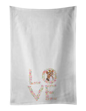 Load image into Gallery viewer, Yorkshire Terrier Yorkie #2 Love White Kitchen Towel Set of 2 Dish Towels