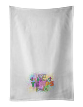 Load image into Gallery viewer, Laissex Les bons Temps Rouler Mardi Gras White Kitchen Towel Set of 2 Dish Towels
