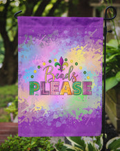 Load image into Gallery viewer, Beads Please Mardi Gras Garden Flag – Decorative Outdoor Yard Flag