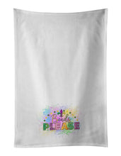 Load image into Gallery viewer, Beads Please Mardi Gras White Kitchen Towel Set of 2 Dish Towels