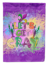 Load image into Gallery viewer, Let's Get Cray Mardi Gras Garden Flag – Decorative Outdoor Yard Flag