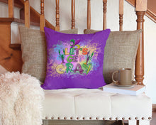 Load image into Gallery viewer, Let's Get Cray Mardi Gras Throw Pillow - 14x14 Decorative Pillow – Art for Your Home &amp; Patio
