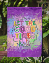Load image into Gallery viewer, Let the Good Times Roll Mardi Gras Garden Flag – Decorative Outdoor Yard Flag