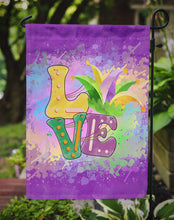 Load image into Gallery viewer, Love Mardi Gras Garden Flag – Decorative Outdoor Yard Flag
