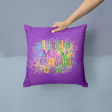 Load image into Gallery viewer, Little Mr. Mardi Gras Throw Pillow - 14x14 Decorative Pillow – Art for Your Home &amp; Patio