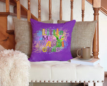 Load image into Gallery viewer, Little Mr. Mardi Gras Throw Pillow - 14x14 Decorative Pillow – Art for Your Home &amp; Patio