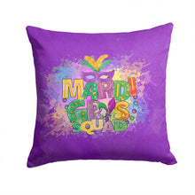 Load image into Gallery viewer, Mardi Gras Squad Throw Pillow - 14x14 Decorative Pillow – Art for Your Home &amp; Patio