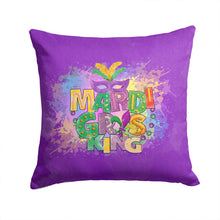 Load image into Gallery viewer, Mardi Gras King Throw Pillow - 14x14 Decorative Pillow – Art for Your Home &amp; Patio