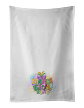 Load image into Gallery viewer, Mardi Gras King White Kitchen Towel Set of 2 Dish Towels