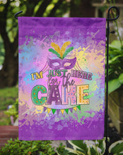 Load image into Gallery viewer, I am Just Here for Cake Mardi Gras Garden Flag – Decorative Outdoor Yard Flag