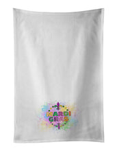 Load image into Gallery viewer, Mardi Gras White Kitchen Towel Set of 2 Dish Towels