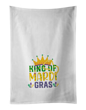 Load image into Gallery viewer, King of Mardi Gras White Kitchen Towel Set of 2 Dish Towels