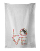 Load image into Gallery viewer, Border Collie Love White Kitchen Towel Set of 2 Dish Towels