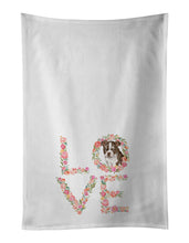 Load image into Gallery viewer, Boston Terrier Puppy #2 Love White Kitchen Towel Set of 2 Dish Towels