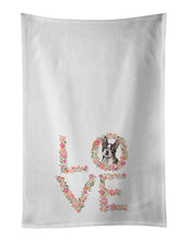 Load image into Gallery viewer, Boston Terrier #3 Love White Kitchen Towel Set of 2 Dish Towels