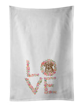 Load image into Gallery viewer, French Mastiff Love White Kitchen Towel Set of 2 Dish Towels