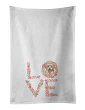 Load image into Gallery viewer, Golden Retriever #2 Love White Kitchen Towel Set of 2 Dish Towels