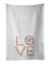 Load image into Gallery viewer, Great Pyrenees Love White Kitchen Towel Set of 2 Dish Towels