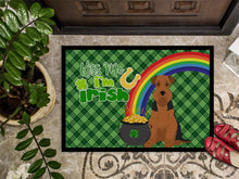 Load image into Gallery viewer, Black and Tan Airedale Terrier St. Patrick's Day Doormat - 24x36 Decorative Floor Mat – Indoor/Outdoor Rug with Artistic Flair