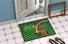 Load image into Gallery viewer, Black and Tan Airedale Terrier St. Patrick's Day Doormat - 24x36 Decorative Floor Mat – Indoor/Outdoor Rug with Artistic Flair