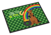 Load image into Gallery viewer, Black and Tan Airedale Terrier St. Patrick's Day Doormat - 24x36 Decorative Floor Mat – Indoor/Outdoor Rug with Artistic Flair