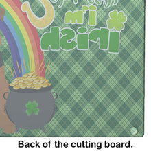 Load image into Gallery viewer, Black and Tan Airedale Terrier St. Patrick's Day Glass Cutting Boards – Durable, Decorative Kitchen Art Large