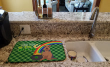 Load image into Gallery viewer, Grizzle and Tan Airedale Terrier St. Patrick's Day Dish Drying Mat – Absorbent, Artistic Kitchen Essentials