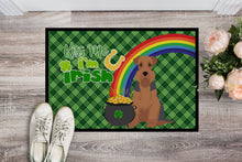 Load image into Gallery viewer, Grizzle and Tan Airedale Terrier St. Patrick's Day Doormat - 24x36 Decorative Floor Mat – Indoor/Outdoor Rug with Artistic Flair