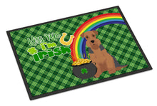 Load image into Gallery viewer, Grizzle and Tan Airedale Terrier St. Patrick's Day Doormat - 24x36 Decorative Floor Mat – Indoor/Outdoor Rug with Artistic Flair
