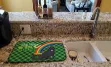 Load image into Gallery viewer, Black Pit Bull Terrier St. Patrick's Day Dish Drying Mat – Absorbent, Artistic Kitchen Essentials