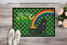 Load image into Gallery viewer, Black Pit Bull Terrier St. Patrick's Day Doormat - 24x36 Decorative Floor Mat – Indoor/Outdoor Rug with Artistic Flair