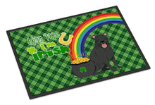Load image into Gallery viewer, Black Pit Bull Terrier St. Patrick's Day Doormat - 24x36 Decorative Floor Mat – Indoor/Outdoor Rug with Artistic Flair