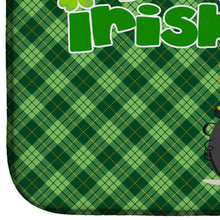 Load image into Gallery viewer, Blue and White Pit Bull Terrier St. Patrick's Day Dish Drying Mat – Absorbent, Artistic Kitchen Essentials